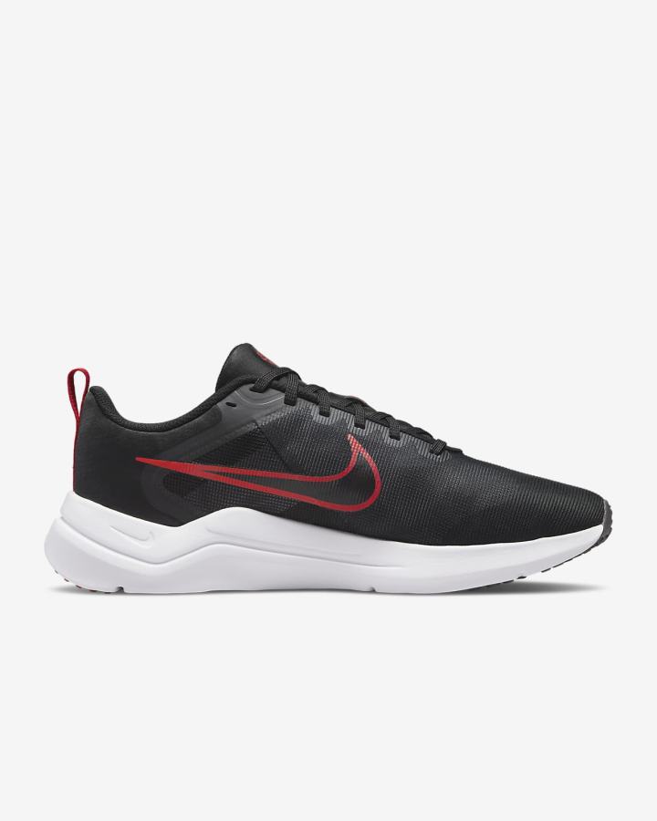 Zapatillas Running Nike Downshifter 12 Road Hombre Negras Gris Oscuro Gris Claro Blancas | HMIWN-8014