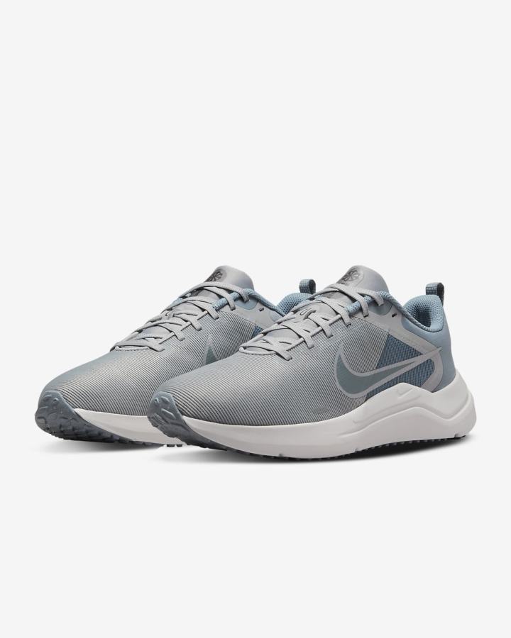 Zapatillas Running Nike Downshifter 12 Road Hombre Gris Claro Metal Gris | HQLSK-5163