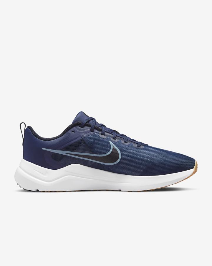 Zapatillas Running Nike Downshifter 12 Road Hombre Azul Marino Obsidian Oscuro Plateadas Azules | HSABF-8167
