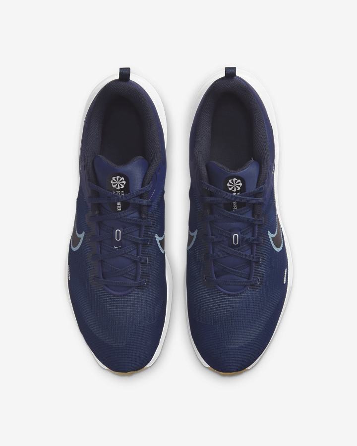 Zapatillas Running Nike Downshifter 12 Road Hombre Azul Marino Obsidian Oscuro Plateadas Azules | HSABF-8167