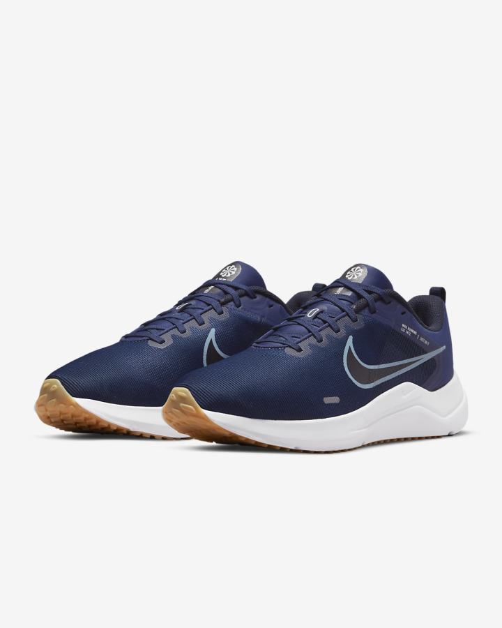 Zapatillas Running Nike Downshifter 12 Road Hombre Azul Marino Obsidian Oscuro Plateadas Azules | HSABF-8167