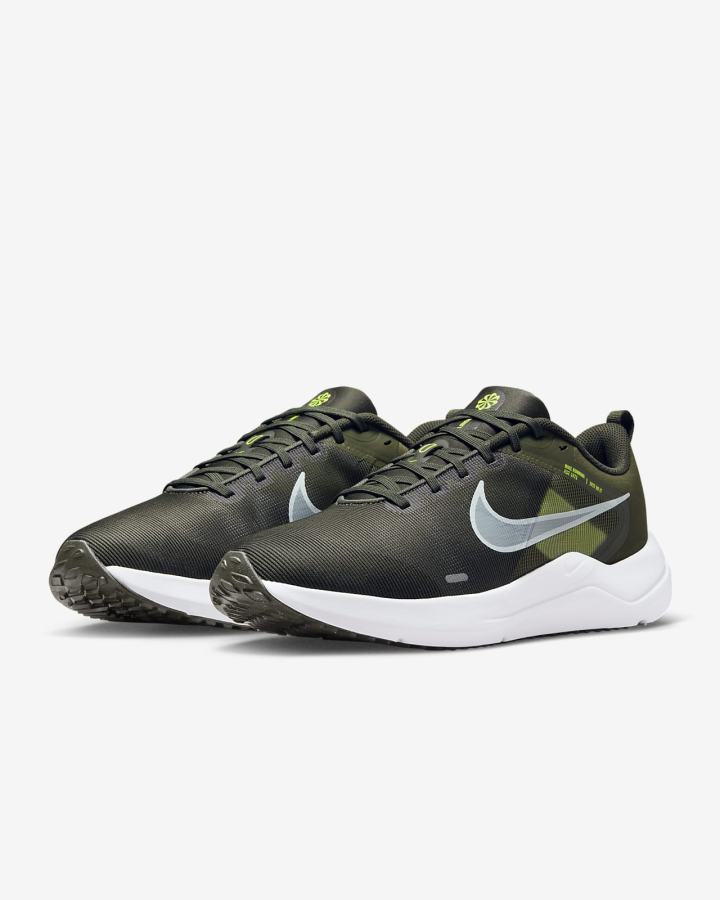 Zapatillas Running Nike Downshifter 12 Road Hombre Kaki Amarillo Azules | PLYEK-6231