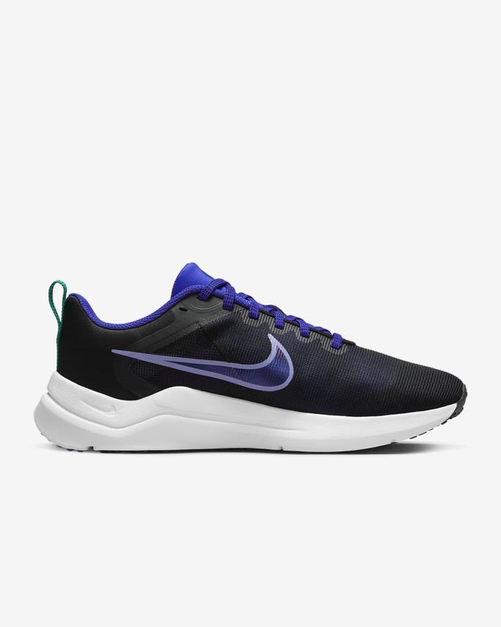 Zapatillas Running Nike Downshifter 12 Road Mujer Negras Blancas | WHMYR-4290