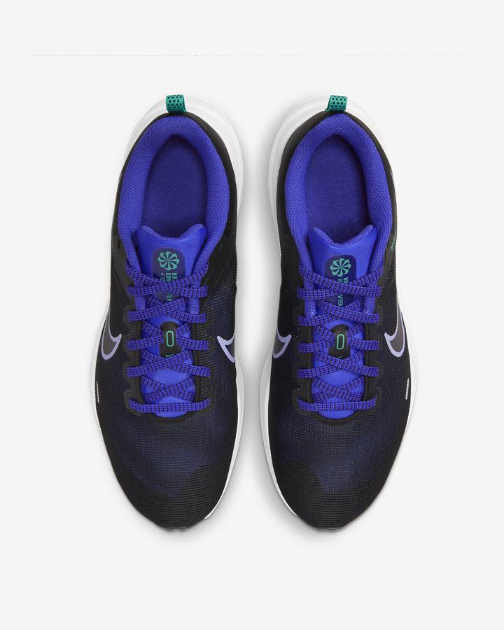 Zapatillas Running Nike Downshifter 12 Road Mujer Negras Blancas | WHMYR-4290