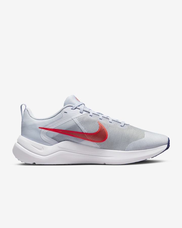 Zapatillas Running Nike Downshifter 12 Road Hombre Gris Blancas Rojas Claro | WSQFI-1294