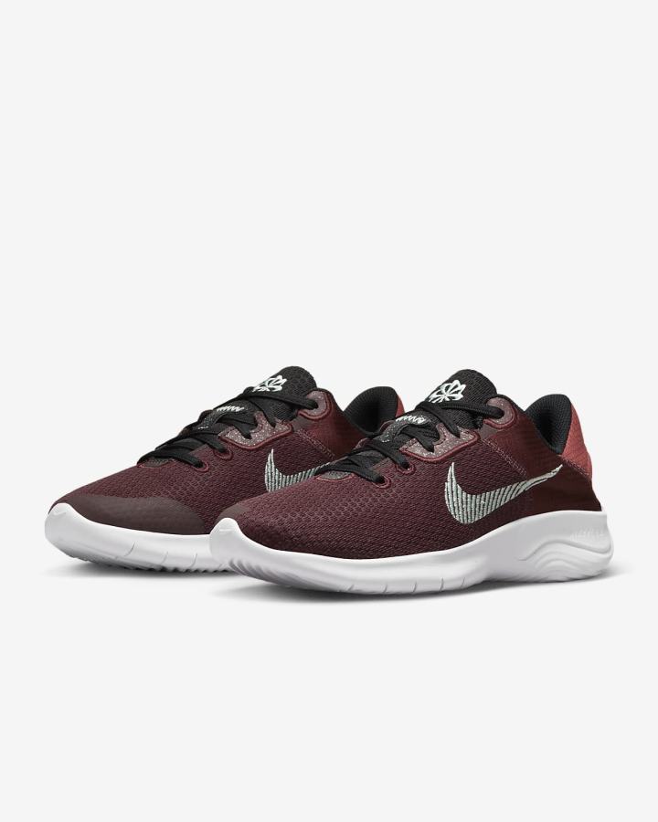 Zapatillas Running Nike Flex Experience Run 11 Next Nature Road Mujer Burdeos Rojas Negras Verde Menta | GIXUL-8412