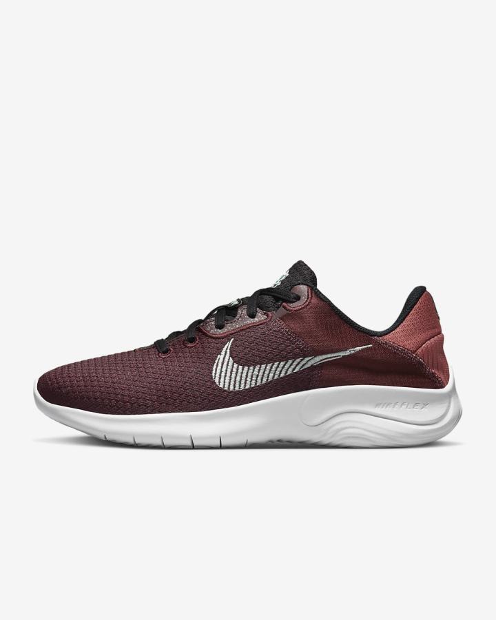 Zapatillas Running Nike Flex Experience Run 11 Next Nature Road Mujer Burdeos Rojas Negras Verde Menta | GIXUL-8412
