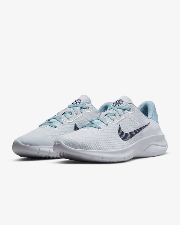 Zapatillas Running Nike Flex Experience Run 11 Next Nature Road Hombre Plateadas Azules | UAMGT-8459