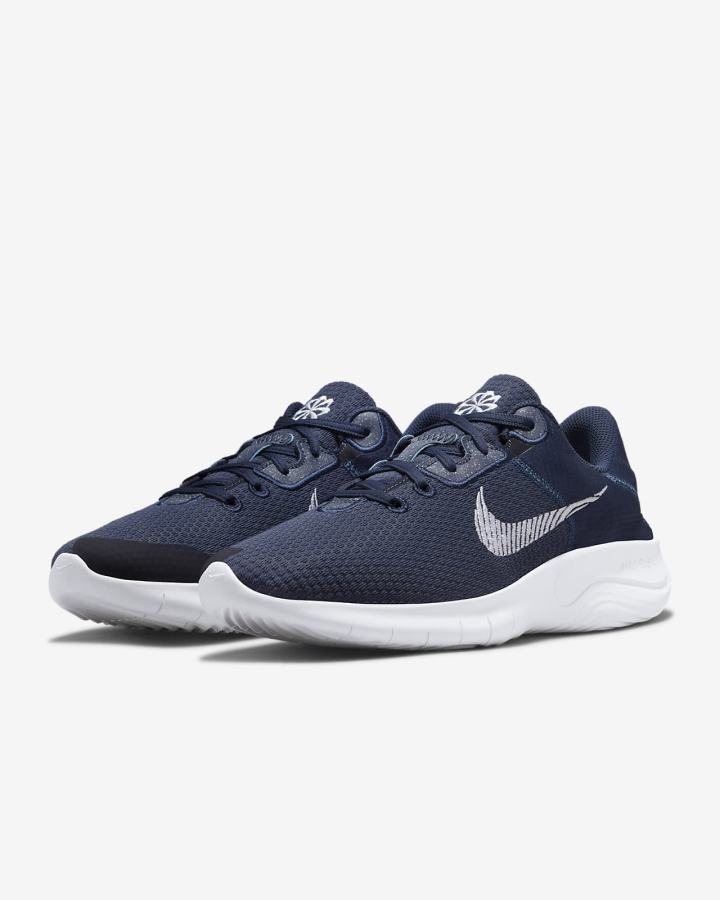 Zapatillas Running Nike Flex Experience Run 11 Next Nature Road Hombre Azul Marino Obsidian Oscuro Blancas | UDNFQ-7201