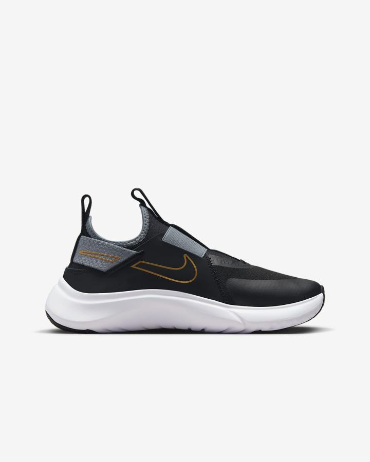 Zapatillas Running Nike Flex Plus Kids Road Niña Negras Gris Blancas Metal Doradas | BZCIP-6518