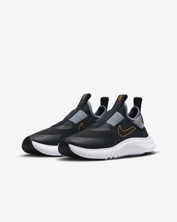Zapatillas Running Nike Flex Plus Kids Road Niña Negras Gris Blancas Metal Doradas | BZCIP-6518