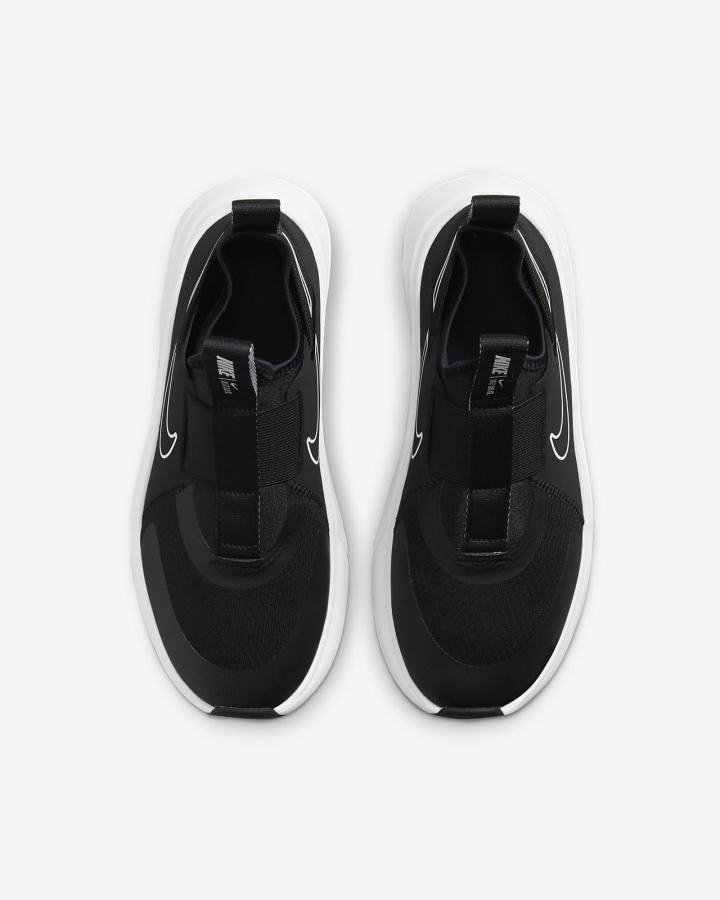 Zapatillas Running Nike Flex Plus Kids Road Niño Negras Blancas | WYBKH-9576