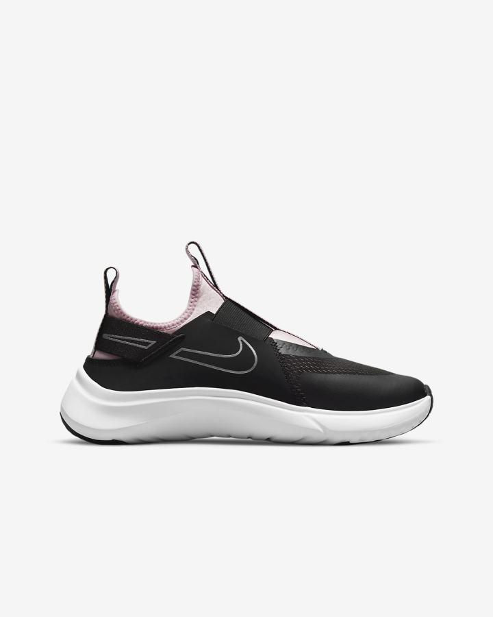 Zapatillas Running Nike Flex Plus Kids Road Niña Negras Rosas Metal Plateadas | XNBEY-6308