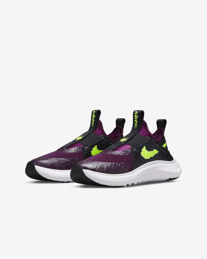 Zapatillas Running Nike Flex Plus SE Kids Road Niña Negras Blancas | BNWPZ-0462