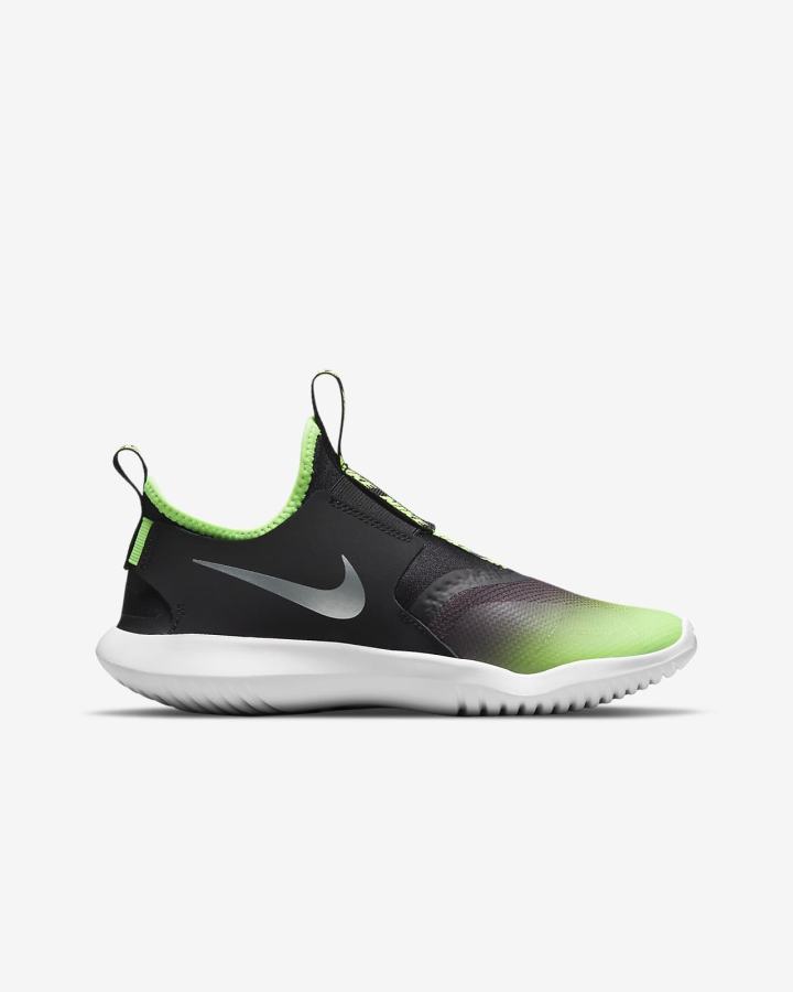 Zapatillas Running Nike Flex Runner Kids Niña Negras Verde | XMFVS-5312