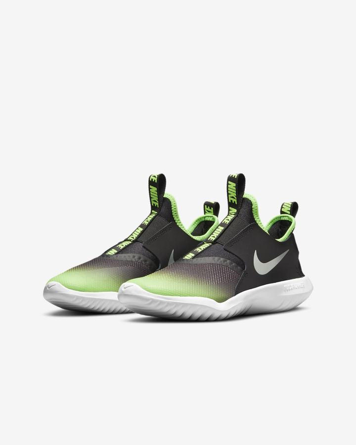 Zapatillas Running Nike Flex Runner Kids Niña Negras Verde | XMFVS-5312