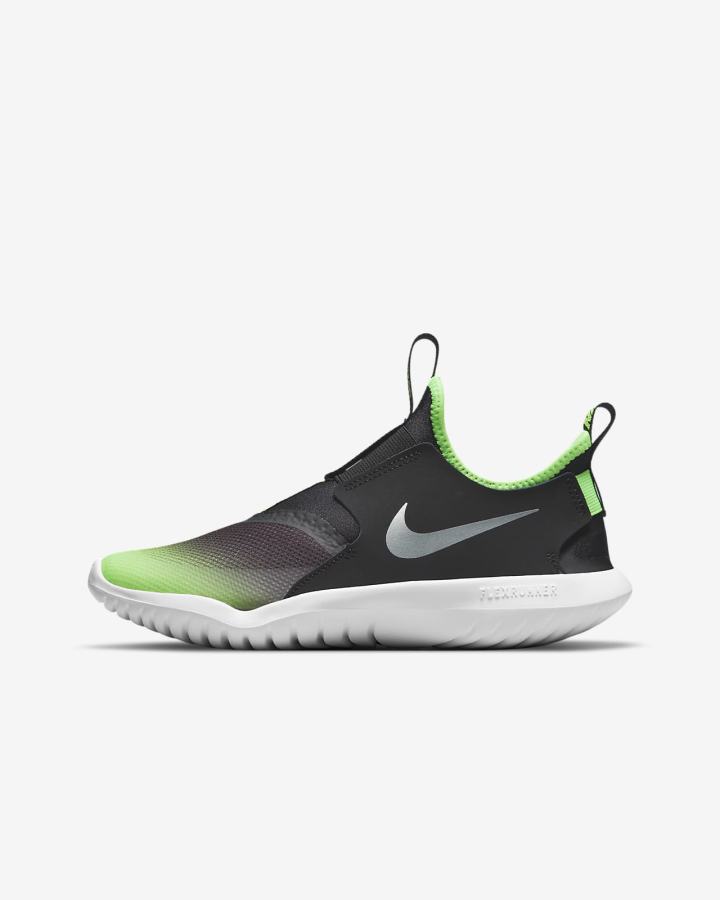 Zapatillas Running Nike Flex Runner Kids Niña Negras Verde | XMFVS-5312