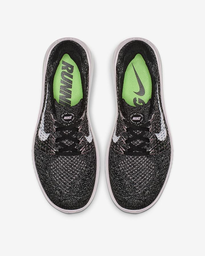 Zapatillas Running Nike Free RN Flyknit 2018 Mujer Negras Rosas Blancas | SKZFL-2735
