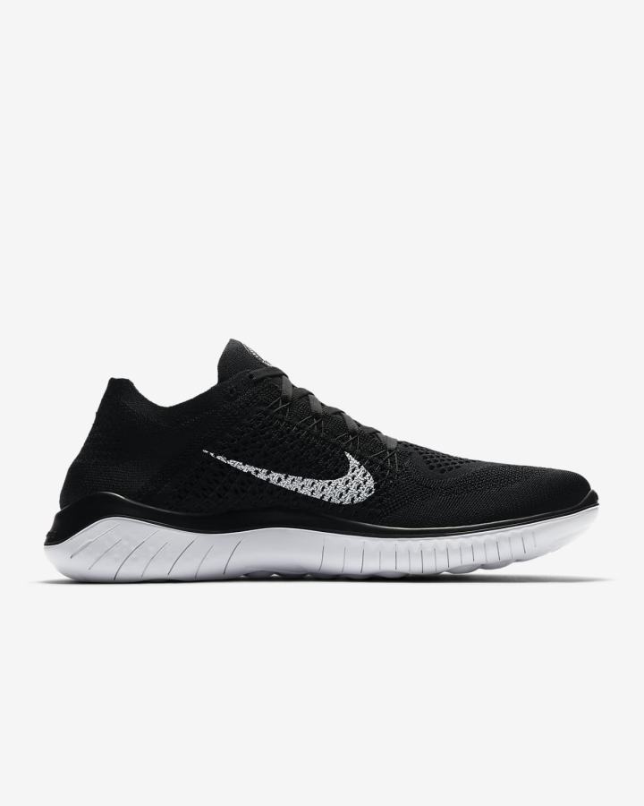 Zapatillas Running Nike Free RN Flyknit 2018 Hombre Negras Blancas | WHXVJ-6039
