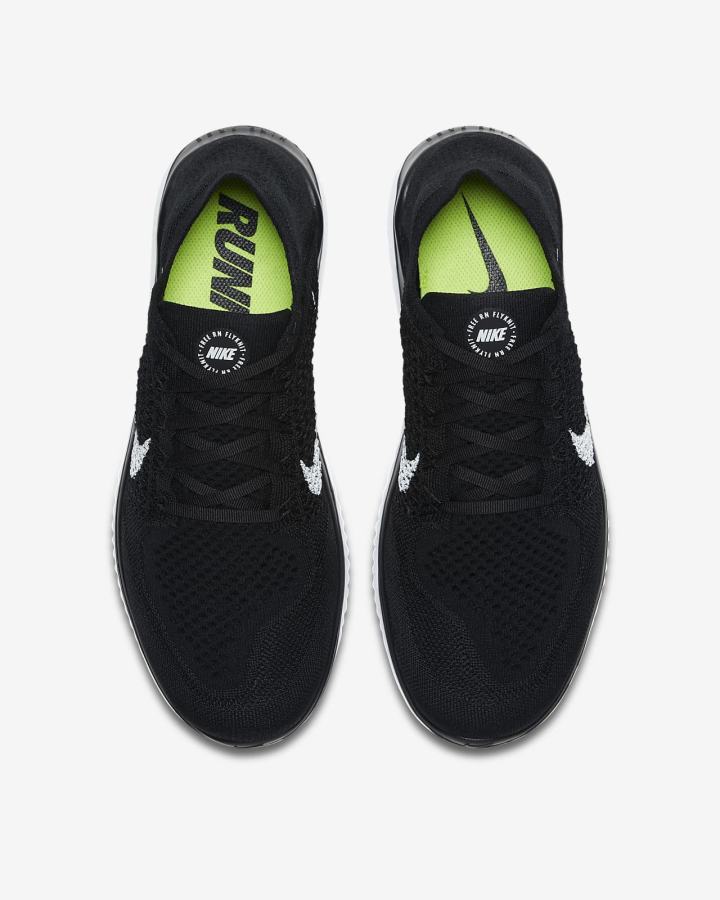 Zapatillas Running Nike Free RN Flyknit 2018 Hombre Negras Blancas | WHXVJ-6039