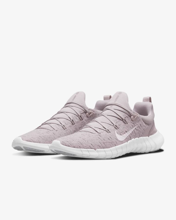 Zapatillas Running Nike Free Run 5.0 Road Mujer Plateadas Moradas Blancas | CTFQI-5016
