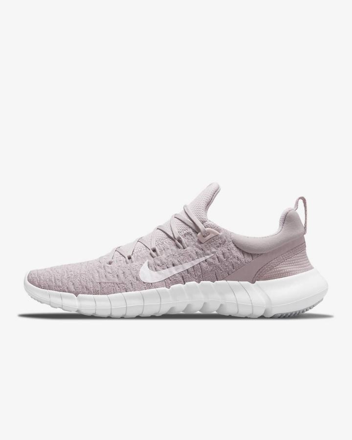 Zapatillas Running Nike Free Run 5.0 Road Mujer Plateadas Moradas Blancas | CTFQI-5016