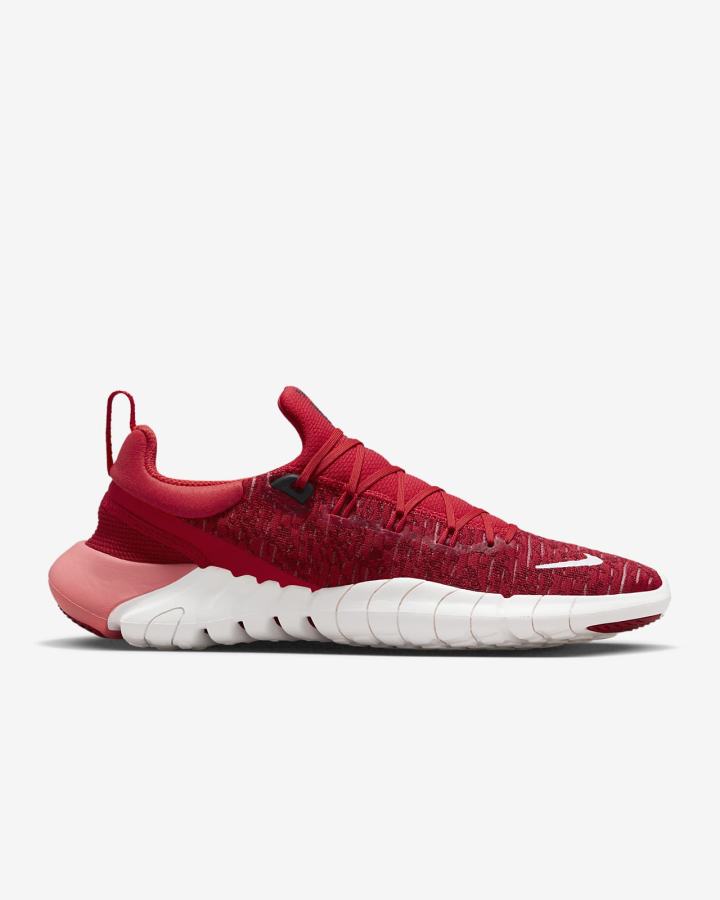 Zapatillas Running Nike Free Run 5.0 Road Mujer Rojas Blancas | DIWSF-4978