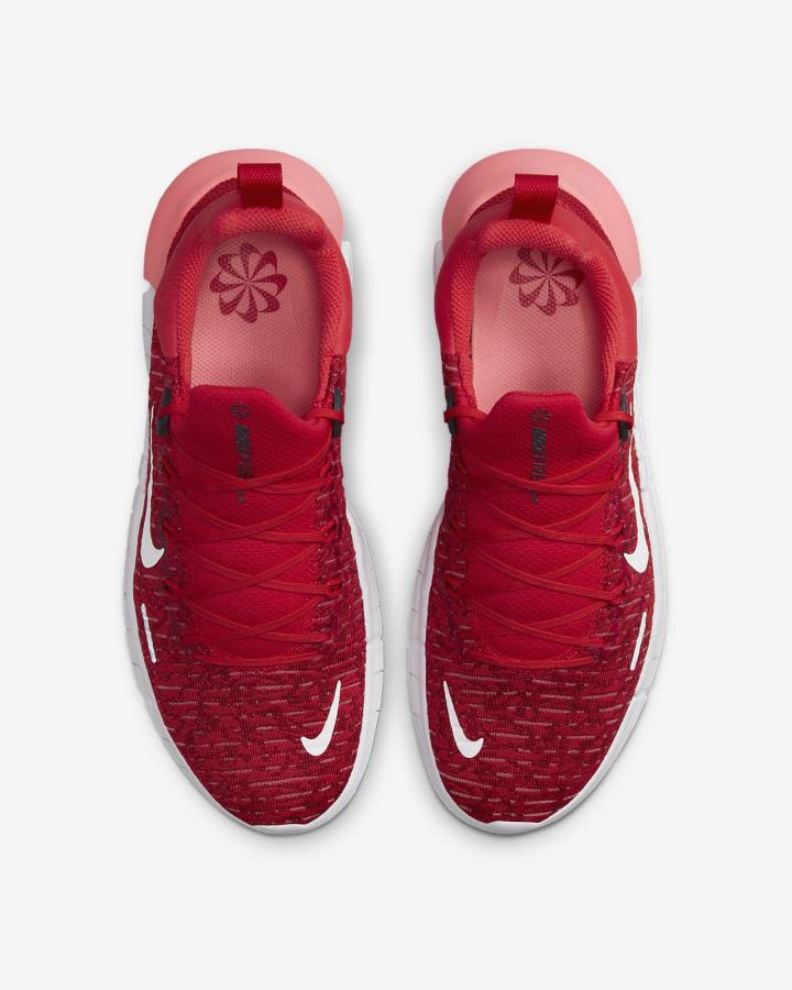 Zapatillas Running Nike Free Run 5.0 Road Mujer Rojas Blancas | DIWSF-4978