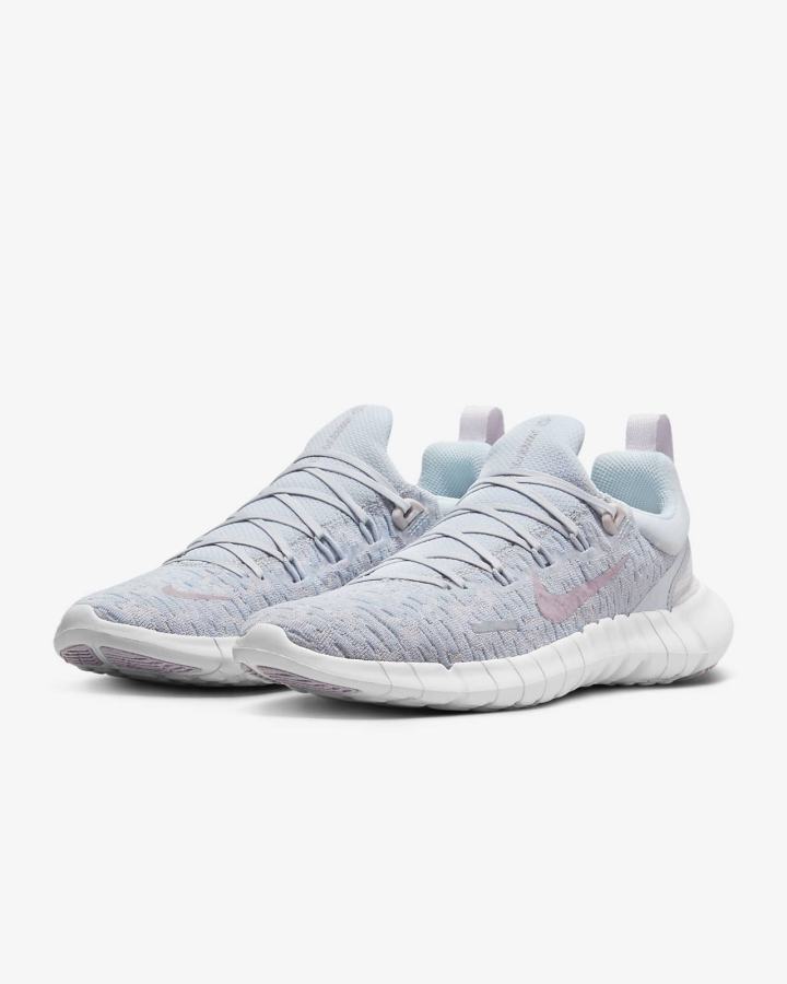 Zapatillas Running Nike Free Run 5.0 Road Mujer Blancas Moradas | EFSAZ-0192