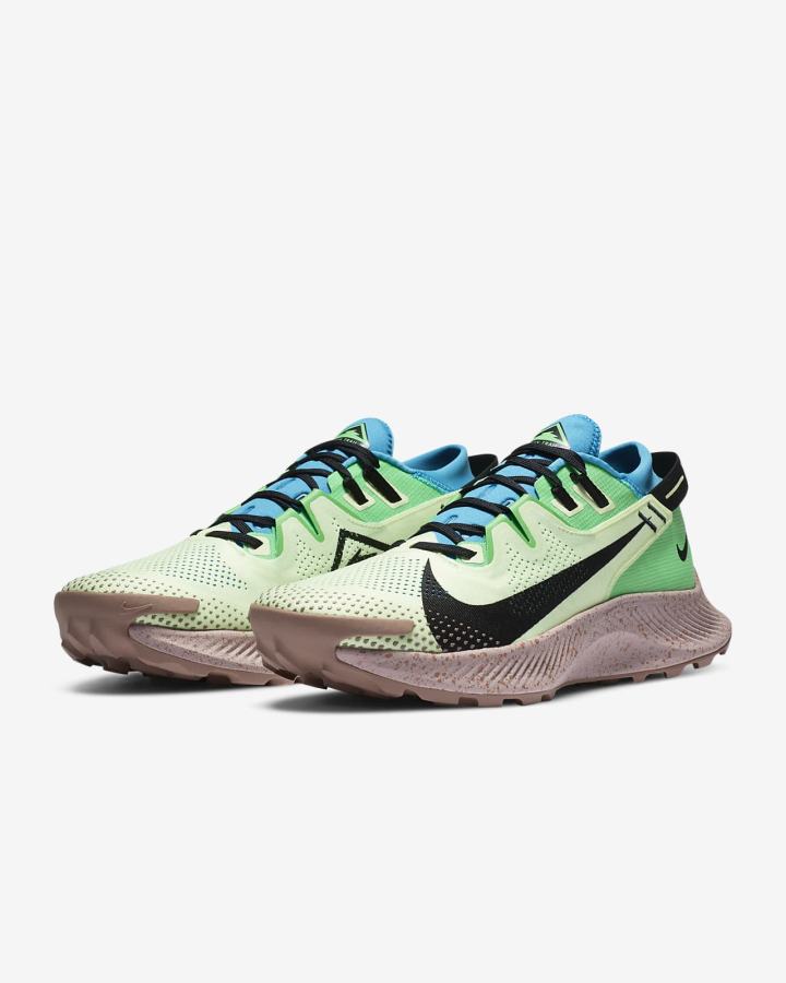 Zapatillas Running Nike Pegasus Trail 2 Trail Running Hombre Azules Verde Negras | KFJXN-9531