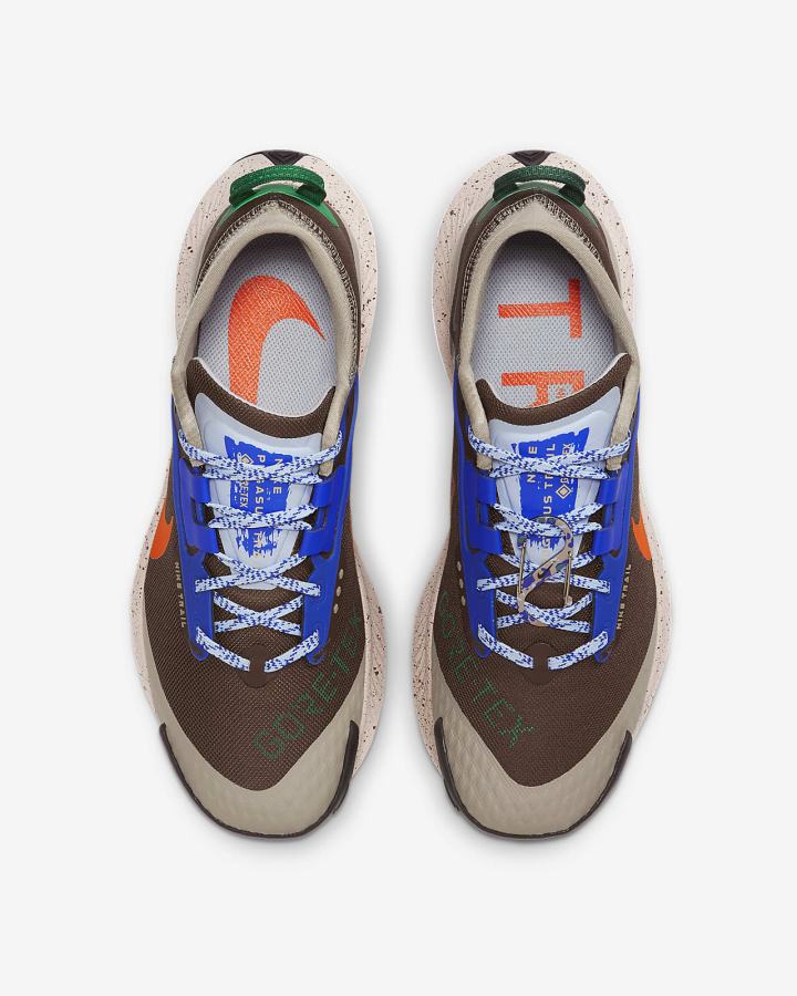 Zapatillas Running Nike Pegasus Trail 3 GORE-TEX Hombre Azul Real Naranjas | NLHZJ-9461