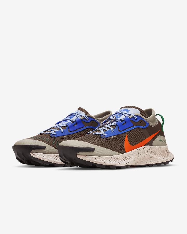 Zapatillas Running Nike Pegasus Trail 3 GORE-TEX Hombre Azul Real Naranjas | NLHZJ-9461