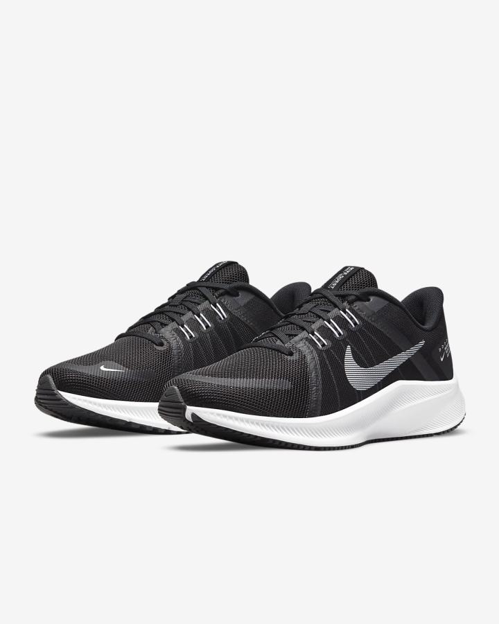 Zapatillas Running Nike Quest 4 Road Mujer Negras Gris Oscuro Blancas | EKAGD-1435