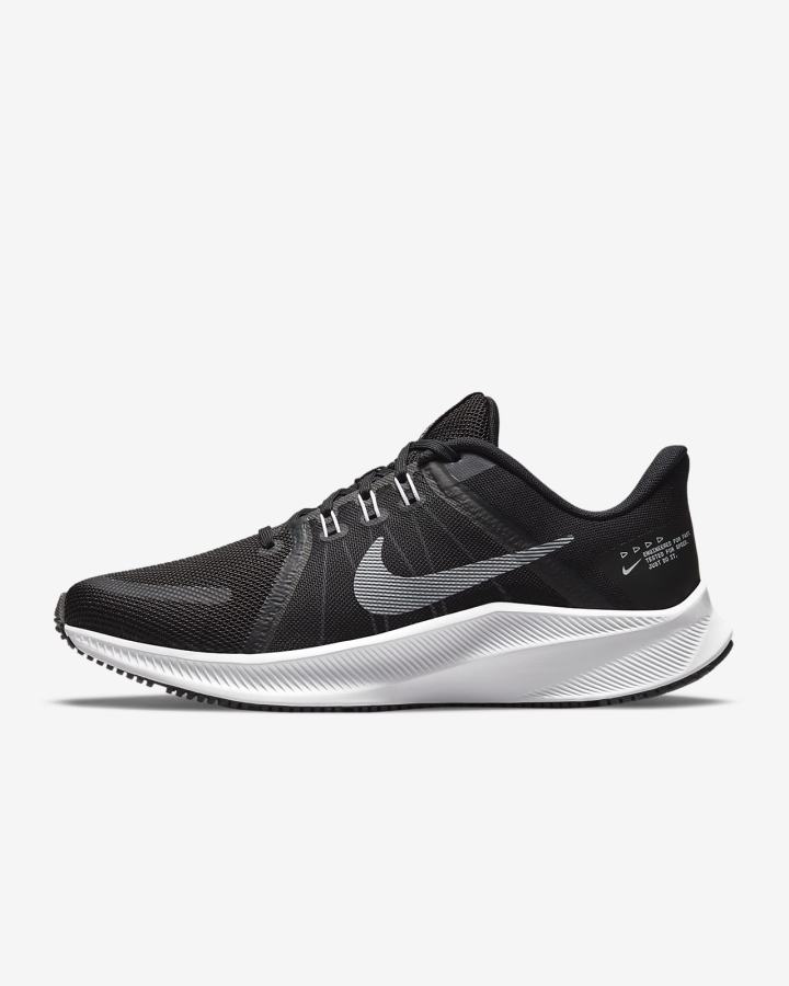 Zapatillas Running Nike Quest 4 Road Mujer Negras Gris Oscuro Blancas | EKAGD-1435