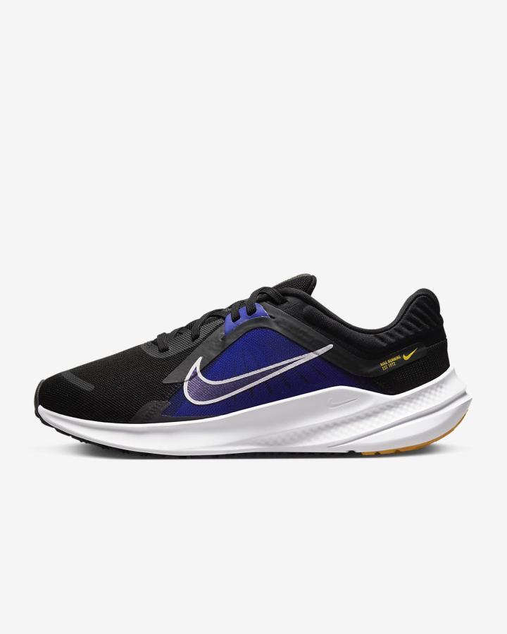 Zapatillas Running Nike Quest 5 Premium Road Mujer Negras Blancas | LMYRN-0435