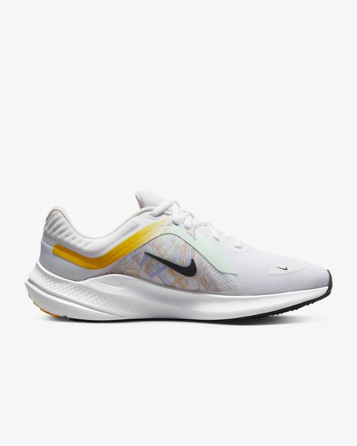 Zapatillas Running Nike Quest 5 Premium Road Mujer Blancas Doradas Gris Oscuro | QCTMV-1624