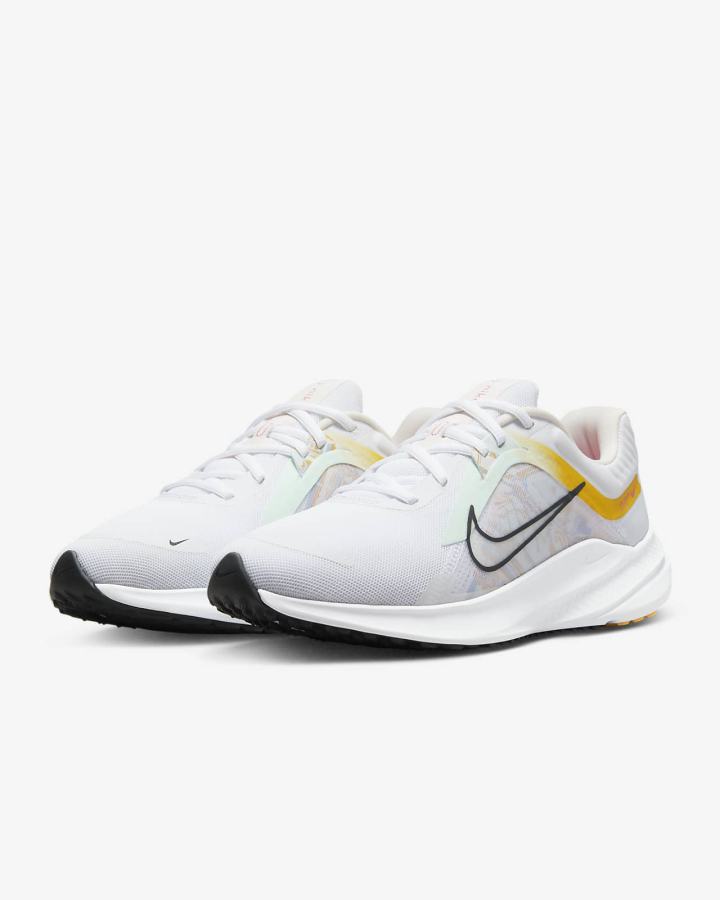 Zapatillas Running Nike Quest 5 Premium Road Mujer Blancas Doradas Gris Oscuro | QCTMV-1624