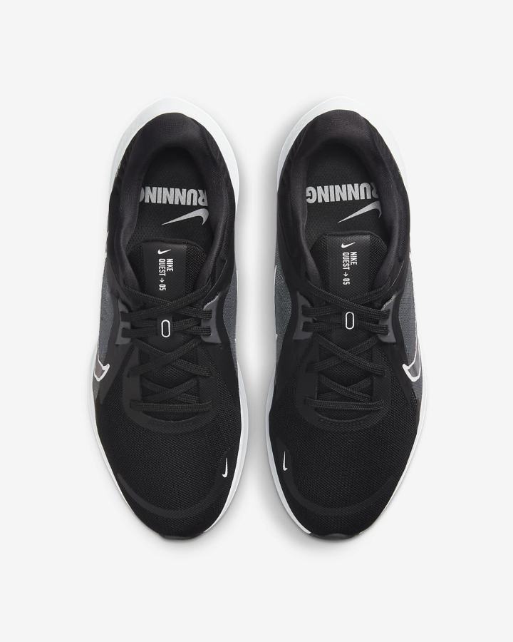 Zapatillas Running Nike Quest 5 Premium Road Mujer Negras Gris Gris Oscuro Blancas | UAYQW-1247