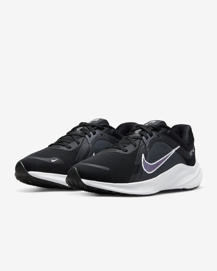 Zapatillas Running Nike Quest 5 Premium Road Mujer Negras Gris Gris Oscuro Blancas | UAYQW-1247