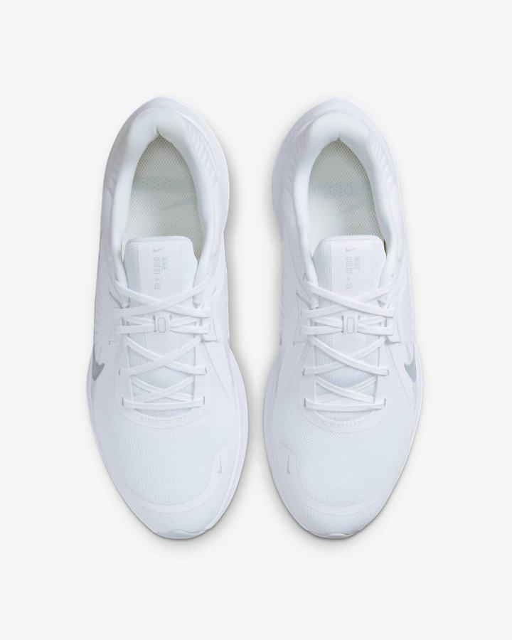 Zapatillas Running Nike Quest 5 Road Hombre Blancas Plateadas | LPDCM-9647