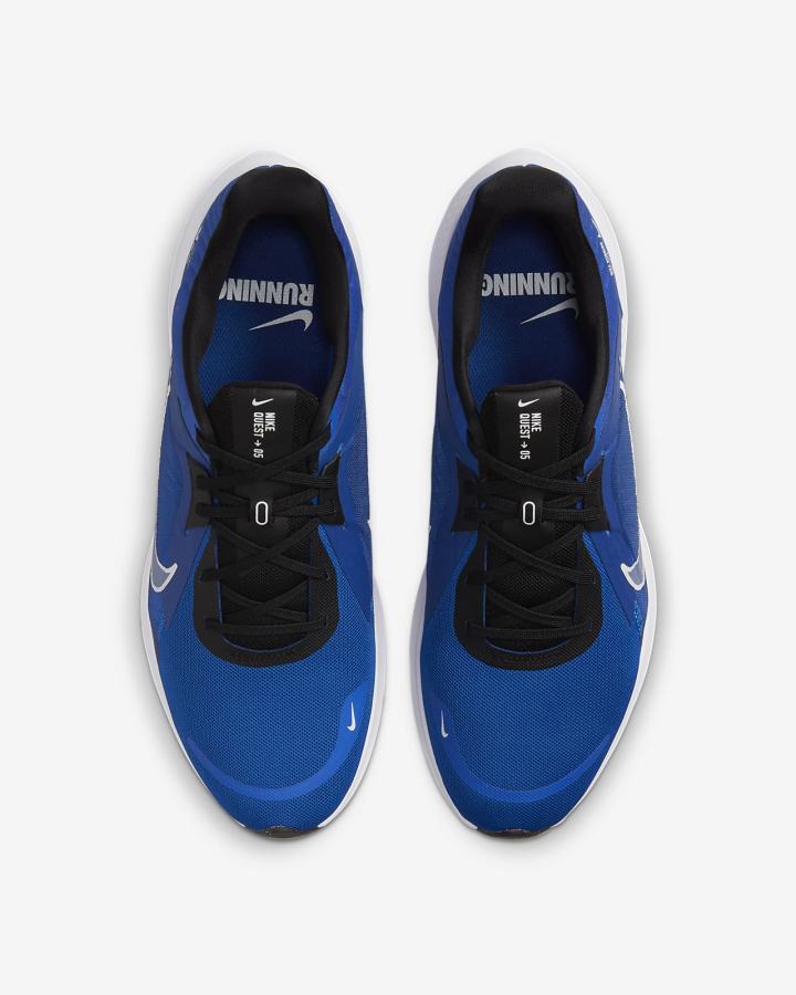 Zapatillas Running Nike Quest 5 Road Hombre Azules Azul Real Negras Blancas | LQFSH-8045