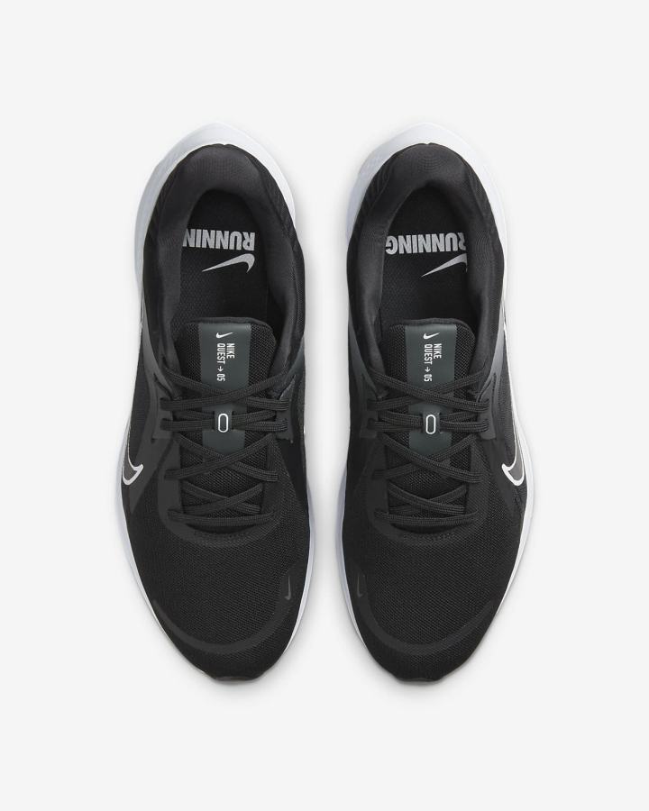 Zapatillas Running Nike Quest 5 Road Hombre Negras Gris Gris Oscuro Blancas | MEDCZ-7942