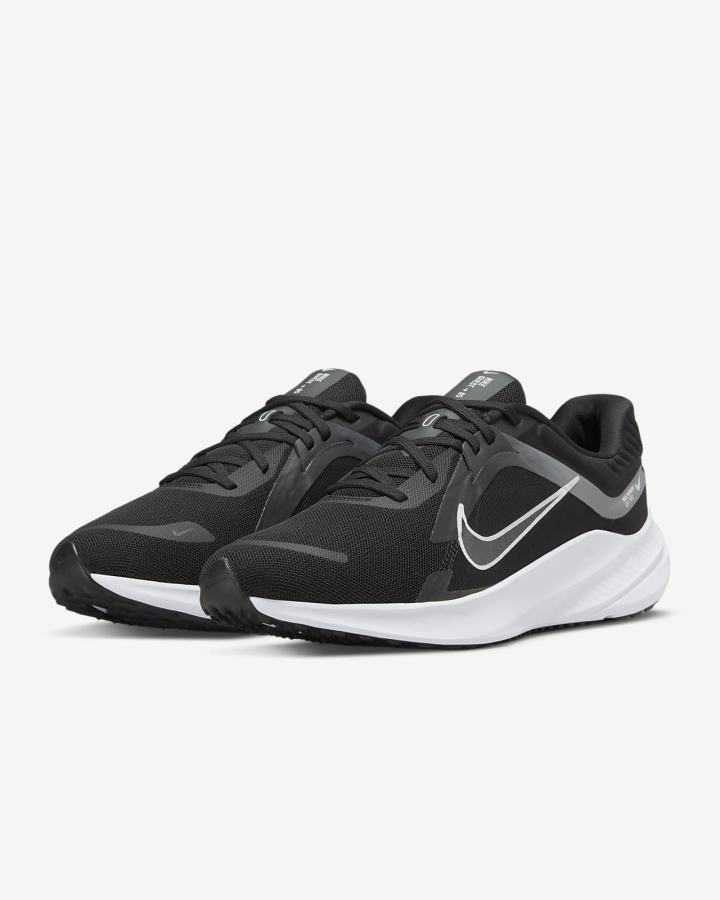 Zapatillas Running Nike Quest 5 Road Hombre Negras Gris Gris Oscuro Blancas | MEDCZ-7942