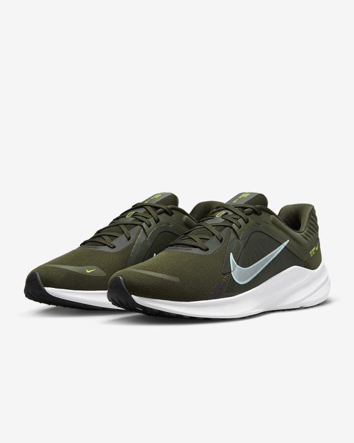 Zapatillas Running Nike Quest 5 Road Hombre Kaki Blancas Azules | UXYGL-0652