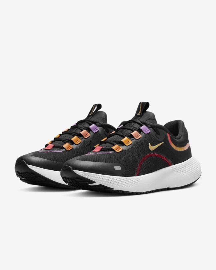 Zapatillas Running Nike React Escape Run Road Mujer Negras Rojas Naranjas Metal Doradas | TQGPV-9572