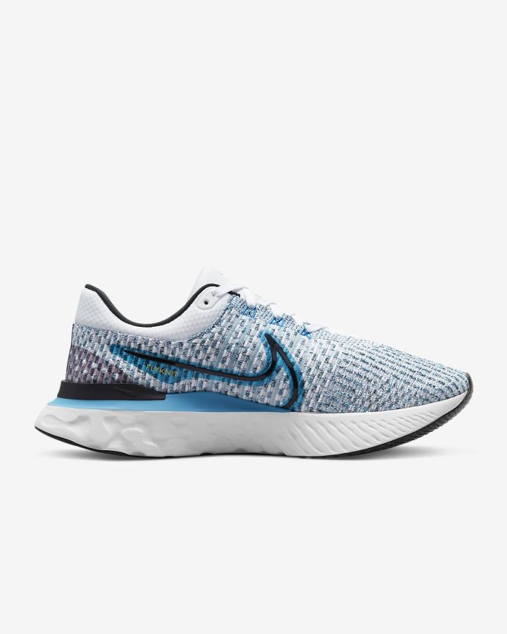 Zapatillas Running Nike React Infinity Run Flyknit 3 Road Hombre Blancas Azules Negras | COJUV-0617