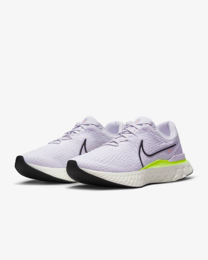 Zapatillas Running Nike React Infinity Run Flyknit 3 Road Hombre Moradas Verde Gris Oscuro | ESQND-7209