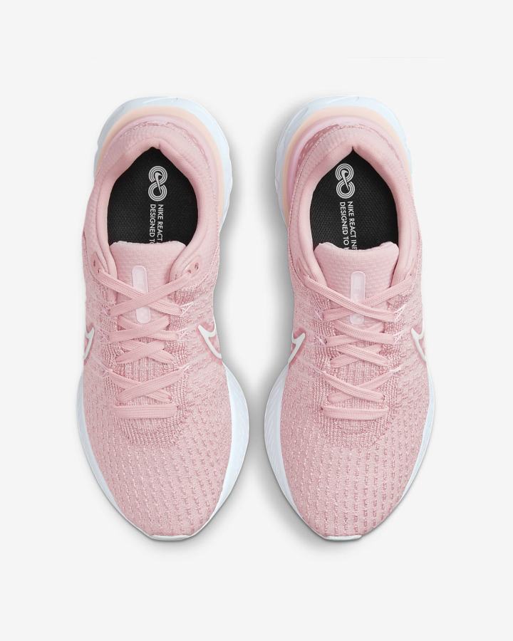 Zapatillas Running Nike React Infinity Run Flyknit 3 Road Mujer Rosas Blancas | FAHTD-8917