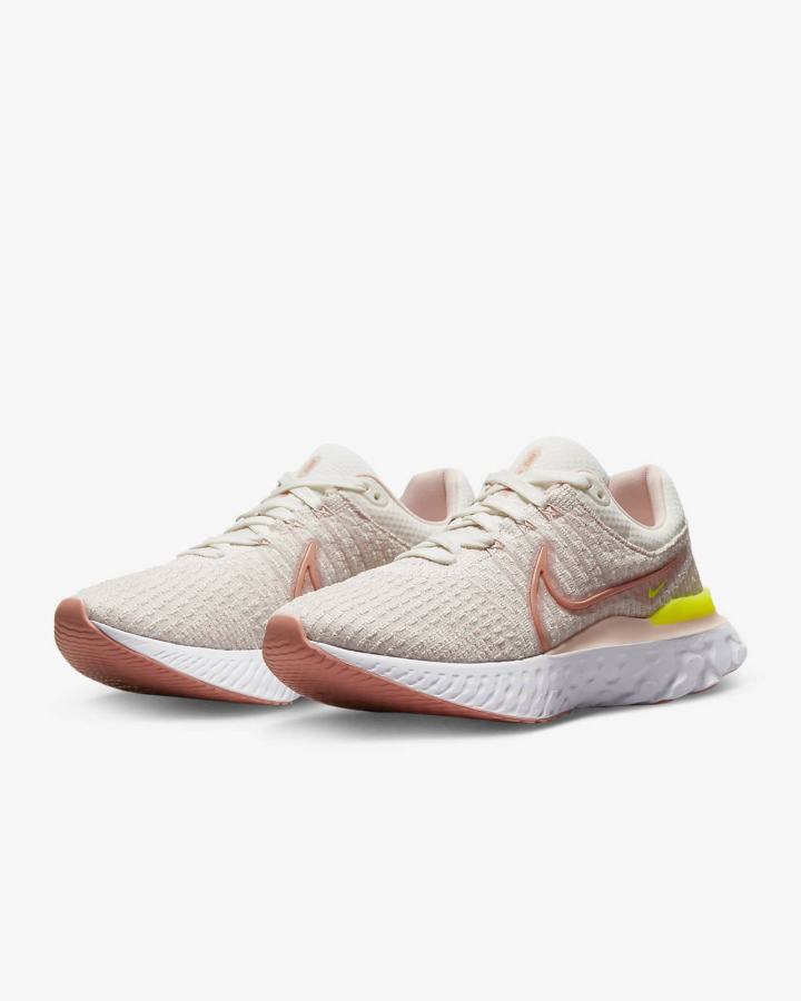 Zapatillas Running Nike React Infinity Run Flyknit 3 Road Mujer Rosas | FJKIY-0623