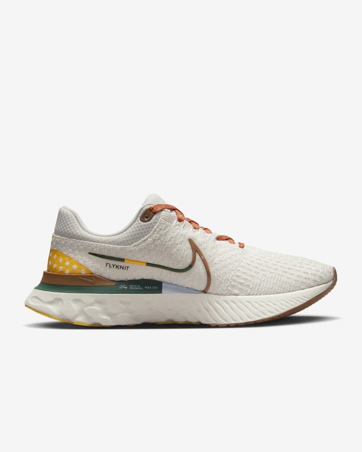 Zapatillas Running Nike React Infinity Run Flyknit 3 Road Hombre Marrones Naranjas Verde | GBICQ-8394